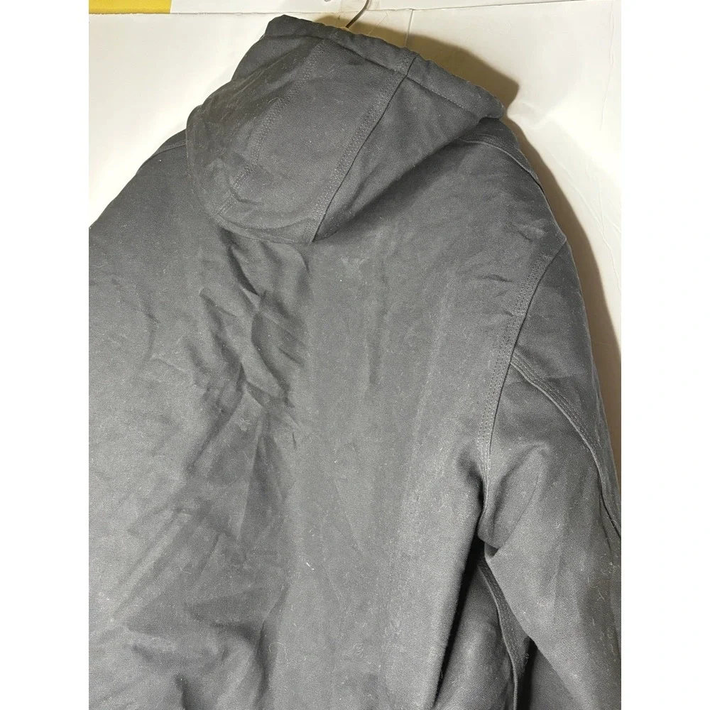 Carhartt J140 Black‎ Active Jacket 2XL Tall USA Workwear Hooded Zip